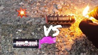CONFRONTO PETARDI [ Color thunder B VS DUM BUM] POLENBÖLLER VERGLEICH / Firecracker Test | 2022