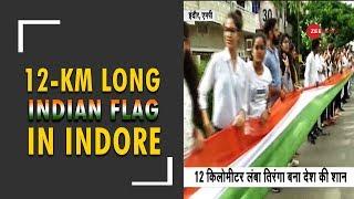 Indore creates world record in making 12-km long Indian flag