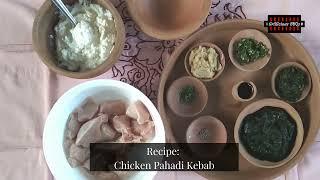 Chicken pahadi kebab recipe on charcoal barbecue