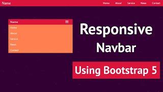 How To Create Responsive Navigation Bar Using bootstrap 5
