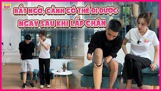 Bất ngờ Cảnh có thể đi được ngay sau khi lắp chân, hành trình những bước đi đầu tiên của Cảnh