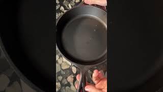 Comparing a vintage Lodge cast-iron skillet to a modern day Lodge skillet ￼