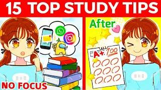 15 BRILLIANT SMART SELF STUDYING TIPS | Tips to Score Good Marks by Doing Self Study |  STUDY TIPS