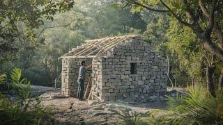 Crafting a Home from Nature Stones and Wood by @skbushcraft