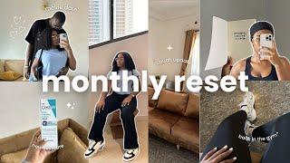 MONTHLY RESET VLOG| back in the gym, deep cleaning, new couch + skincare, groceries & wedding prep