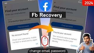 Facebook No account found problem | How to Recover facebook account without email 2024