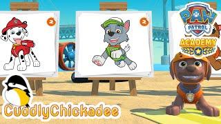 PAW Patrol Academy: Zuma's Beachside Art Gallery | Colouring Pups