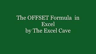 OFFSET Function in Excel