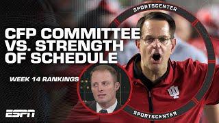 REACTION to CFP Rankings: Committee NOT looking a strength of schedule enough?  | SportsCenter