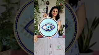 Let's DIY Evil eye Lippan Fusion Art DIY wall hanging #shorts #diycrafts #trending #art #lippanart