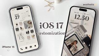 iOS 17 AESTHETIC CUSTOMIZATION ~ widget, icons & lock screen aesthetic