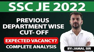 SSC JE 2022 | Previous Department wise cutoff | SSC JE 2022 expected vacancy