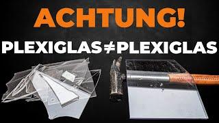 Alle Unterschiede zwischen Hobbyglas, Plexiglas, Polycarbonat, Polystyrolglas in einem Video!