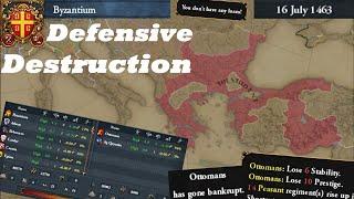 Outnumber the Turks 3 to 1No Loans300 Dev in 1463Bankrupt OttomansNo 1 Byzantium Strategy in#eu4