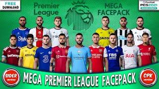 PES 2021  Mega Facepack Premier League EPL 2 ( SIDER - CPK ) ● 2023 ● اوجه الدورى الانجليزى الجزء 2