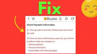 how to fix buyee the zip code is incorrect