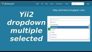 Yii2 dropdown multiple selected