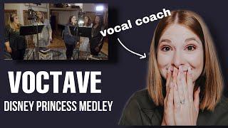 Vocal Coach reacts to Voctave-“Disney Princess Medley”￼