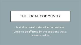 1.5 External Stakeholders - Local Community