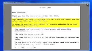 How NOT to Write a Letter to the IRS Requesting Abatement for Form 990 Late-filing Penalties