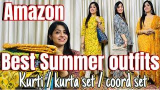 Amazon Kurta set/Co-ord set haul | amazon wardrobe Refresh Sale | 50-80% off | fashion fusions