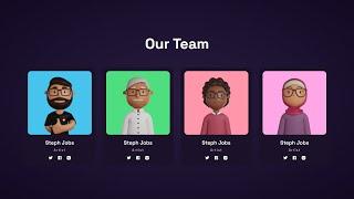 How To Create Our Team Section Using HTML And CSS | Responsive HTML CSS Tutorial