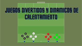 8 JUEGOS DIVERTIDOS  para CALENTAMIENTO Y COHESION DE GRUPO DE FUTBOL BASE Y EDUCACION FISICA.