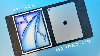 M2 iPad Air 13 Inch Blue Colour - Unboxing, Features & Accessories