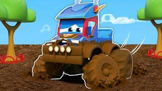 Super Caminhão Monstro está Preso! | Herói Atolado na Lama | Desenho de Veículos para Crianças