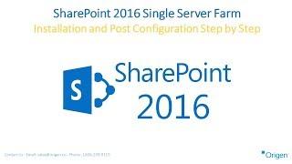 SharePoint 2016 Single Server Farm Installation and Post Configuration Step by Step