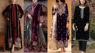 Latest Velvet Dress Designs 2024-2025|| Winter Dresses|| Velvet outfit||