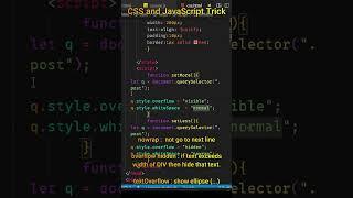 CSS and JavaScript Tricks Read More and Less Button #shorts #viral #ytshorts #javascript