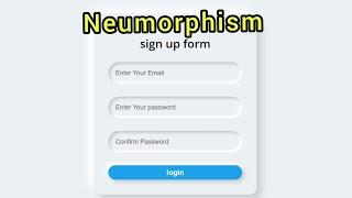 Neumorphism Login Form in HTML & CSS