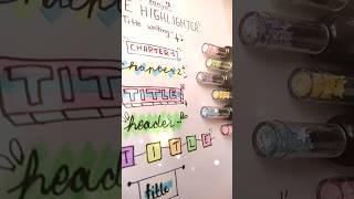 Cute Title writing with cute highlighters️ | DIY Vanya