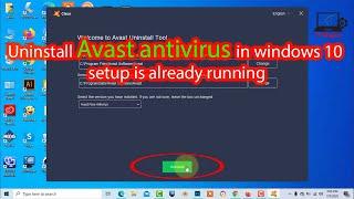 How to uninstall avast antivirus in windows 10