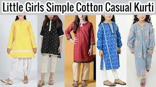 Trendy Little Girls Simple Cotton Casual Kurti Styles | Zoya's Collection