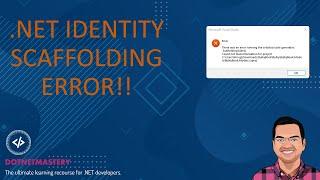 .NET Identity Scaffolding Error