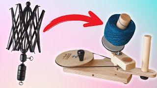 TWO SMART GADGETS FOR KNIT + CROCHET | How to wind a skein into a cake with yarn winder + swift EASY