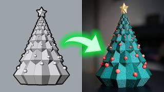 We tried modeling a Parametric Christmas Tree... (3D printable)