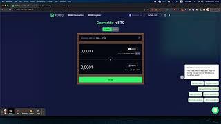 How to convert from BTC/WBTC to reBTC (Mint reBTC) on RENEC Blockchain?