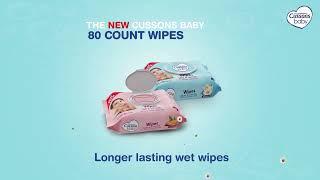 The NEW Cussons Baby Wipes (80 Sheets) - Long Lasting Wet Wipes