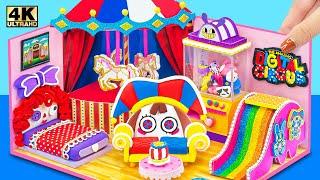 Make POMNI Playhouse with Rainbow Slide, Claw Machine from Clay | DIY Miniature DIGITAL CIRCUS House