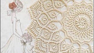 How to Crochet a Stunning and Beautiful Doily Tutorial. (Rounds 1-12) Part 1/5