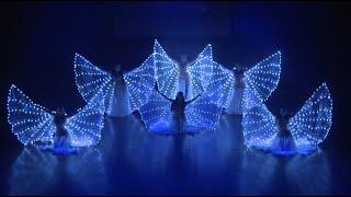 Belly dance with LED Isis Wings - Ancient Ruins by Layali Show Group