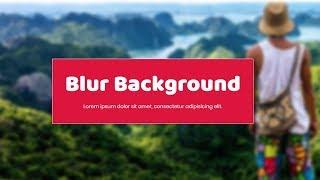 How to blur background image using CSS | Tutorial for Beginners