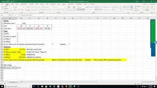 Solving for Multiple IRRs on Excel