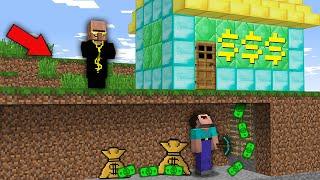 Minecraft NOOB vs PRO: WHY NOOB ROBBED MILLIONAIRE VILLAGER HOUSE ? Trap 100% trolling