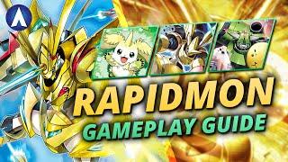 CRAZY SUSPEND COMBOS!!! Rapidmon X & MegaGargomon ACE Deck Gameplay Guide | Digimon Card Game BT16