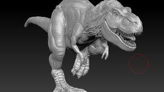 T-Rex 3D Model Zbrush Speed Sculpt Tyrannosaurus Rex