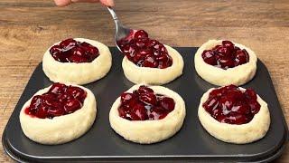 If you have puff pastry and cherries, prepare this magical dessert for your loved one!